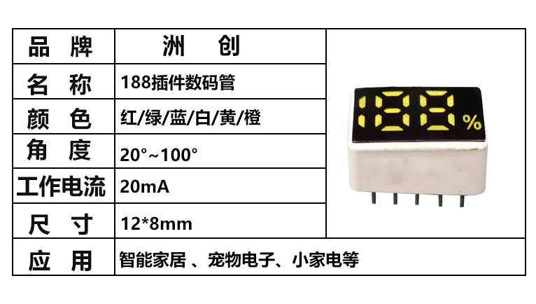 “188插件數碼管，12*8數碼管”/