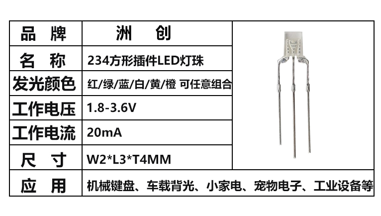 “234燈珠，234雙色燈珠”/